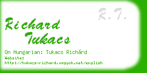 richard tukacs business card