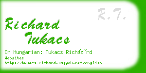 richard tukacs business card